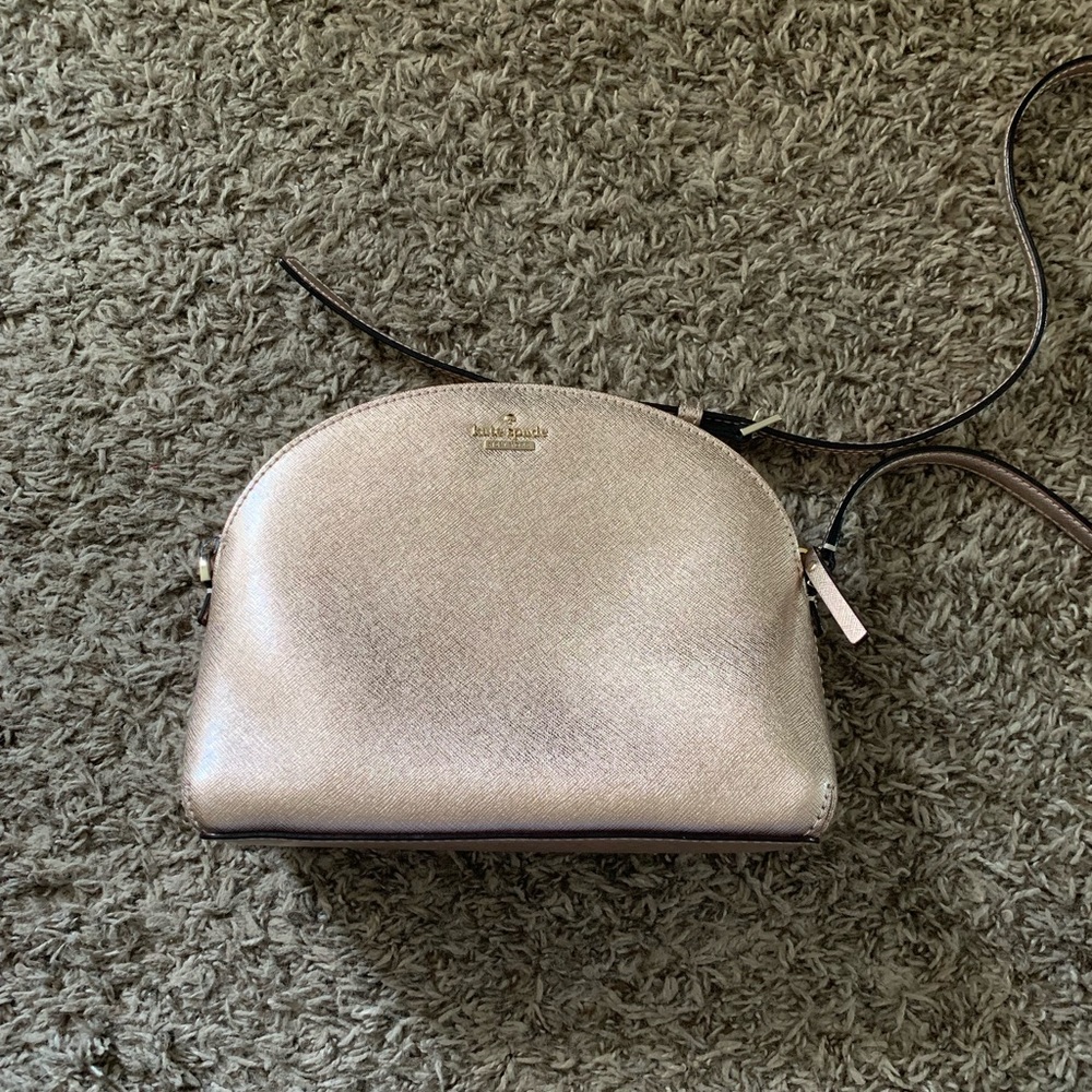 Kate spade crossbody metallic pink.